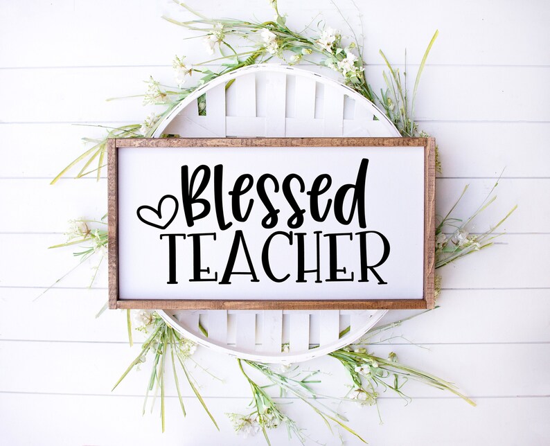 Download Blessed Teacher SVG Teacher Svg Teach Svg School Svg | Etsy