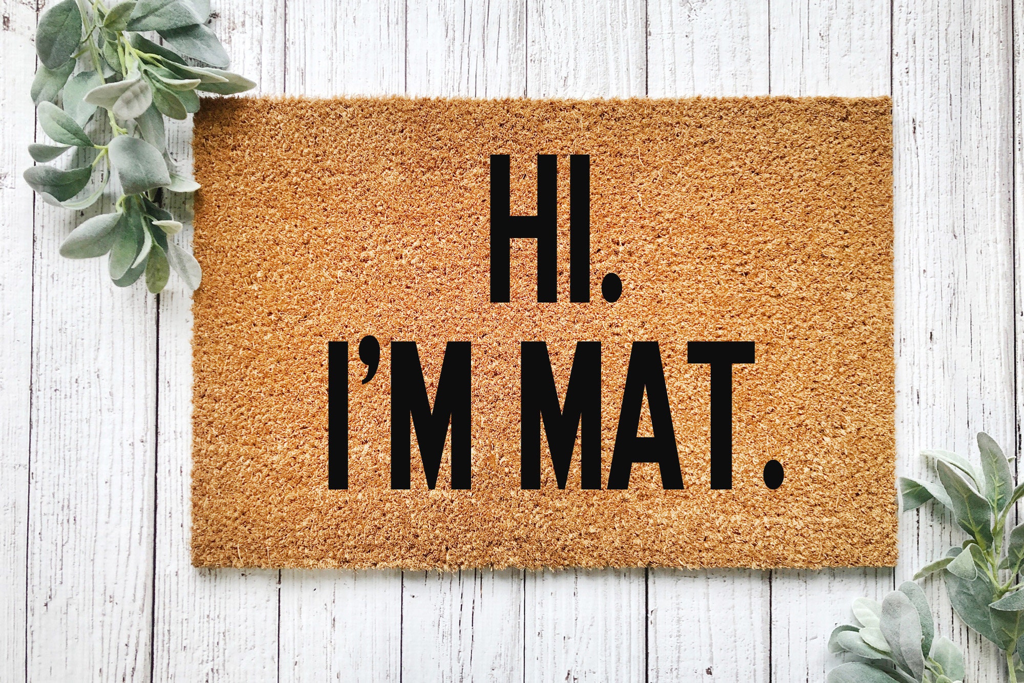 Hey I'm Mat Novelty Door Mat Funny Doormat Non Slip Mat Funny
