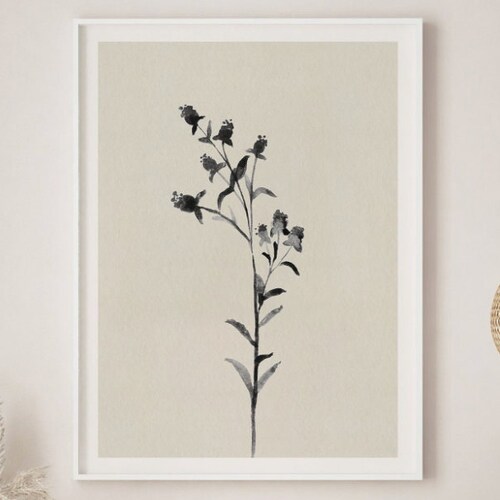 Abstract Botanical Print Printable Wall Art Floral | Etsy