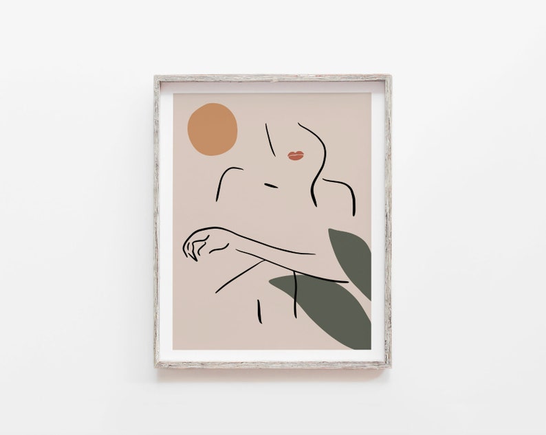 Set of 3 Prints Printable Wall Art Abstract Art Female Form Etsy