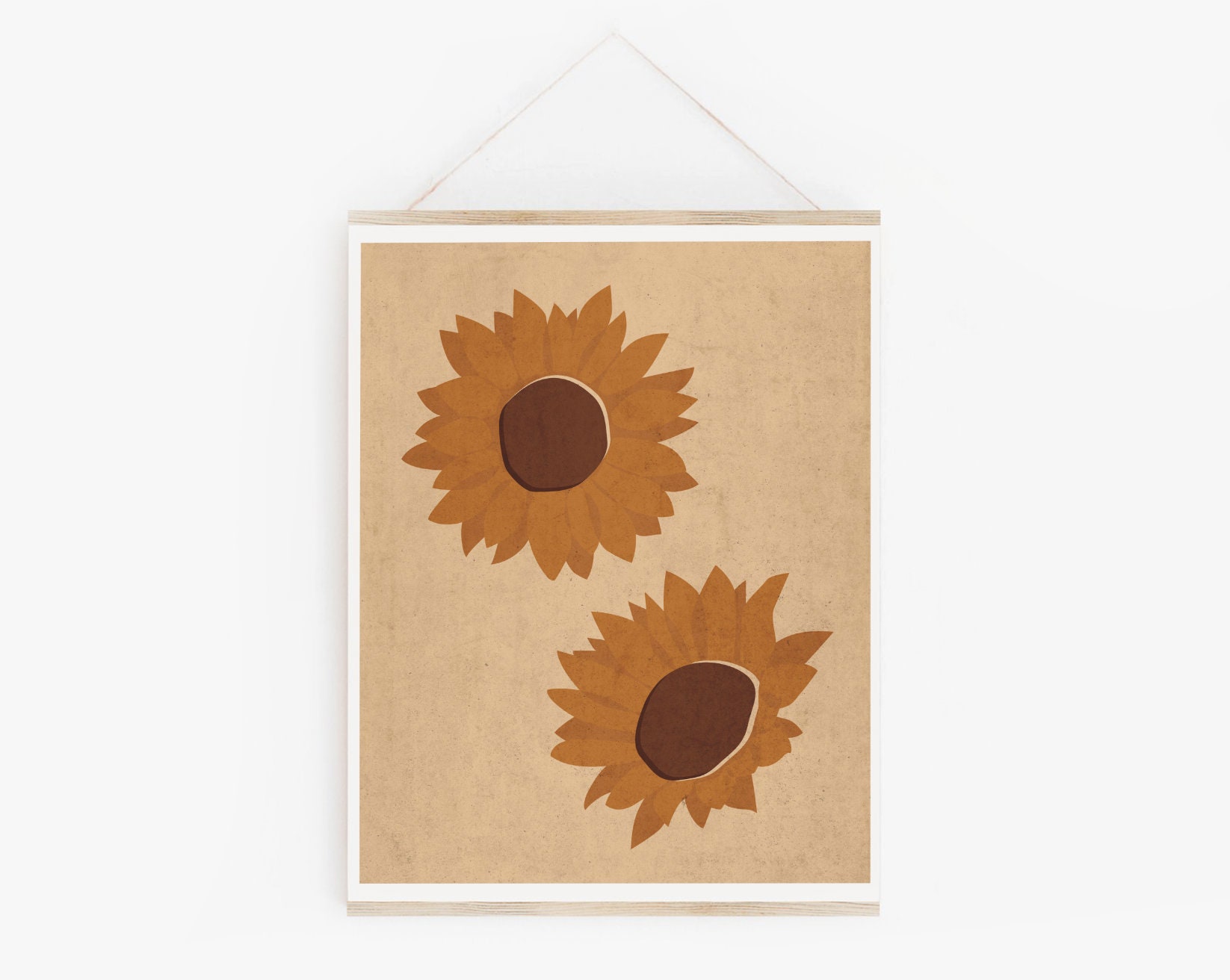 Sunflower Print Printable Wall Art Botanical Print Instant - Etsy