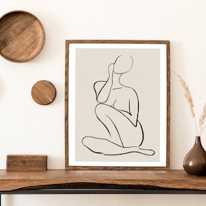 Henri Matisse Print, Printable Wall Art, Nude Female Print, Abstract