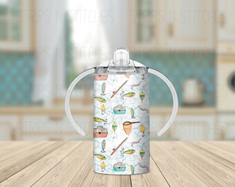 Let's Go Fishing | Grow with Me Sippy Cup Tumbler | Sublimation Tumbler | Kids Tumbler | Stainless Steel Tumbler | Convertible Tumbler |