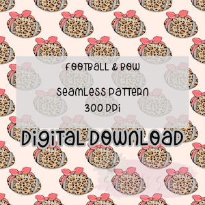 Cheetah Print Footballs & Bows