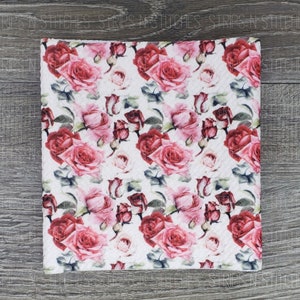 Pink & Red Roses | Bow Making- Headwrap- Scrunchies | Shop more prints at www.stripsnstitches.com