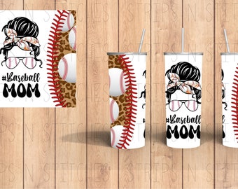 Baseball Mom | Sublimation | Ready To Press |  Tumbler Wrap Transfer |  20 oz. | Straight Tumbler Transfer | NOT A DIGITAL PRINT