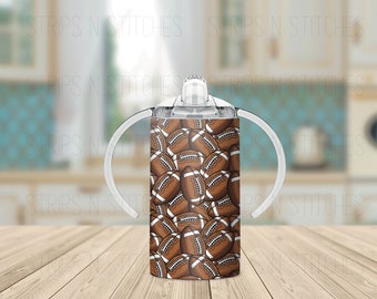 Football Scatter | Grow with Me Sippy Cup Tumbler | Sublimation Tumbler | Kids Tumbler | Stainless Steel Tumbler | Convertible Tumbler |