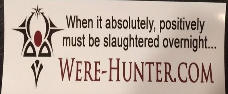 Bumper Sticker Acheron / League® / Were-Hunter / Dark-Hunters® Were-Hunter