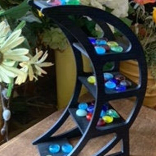 Crescent Moon Decorative Shelf, Crystal Shelf