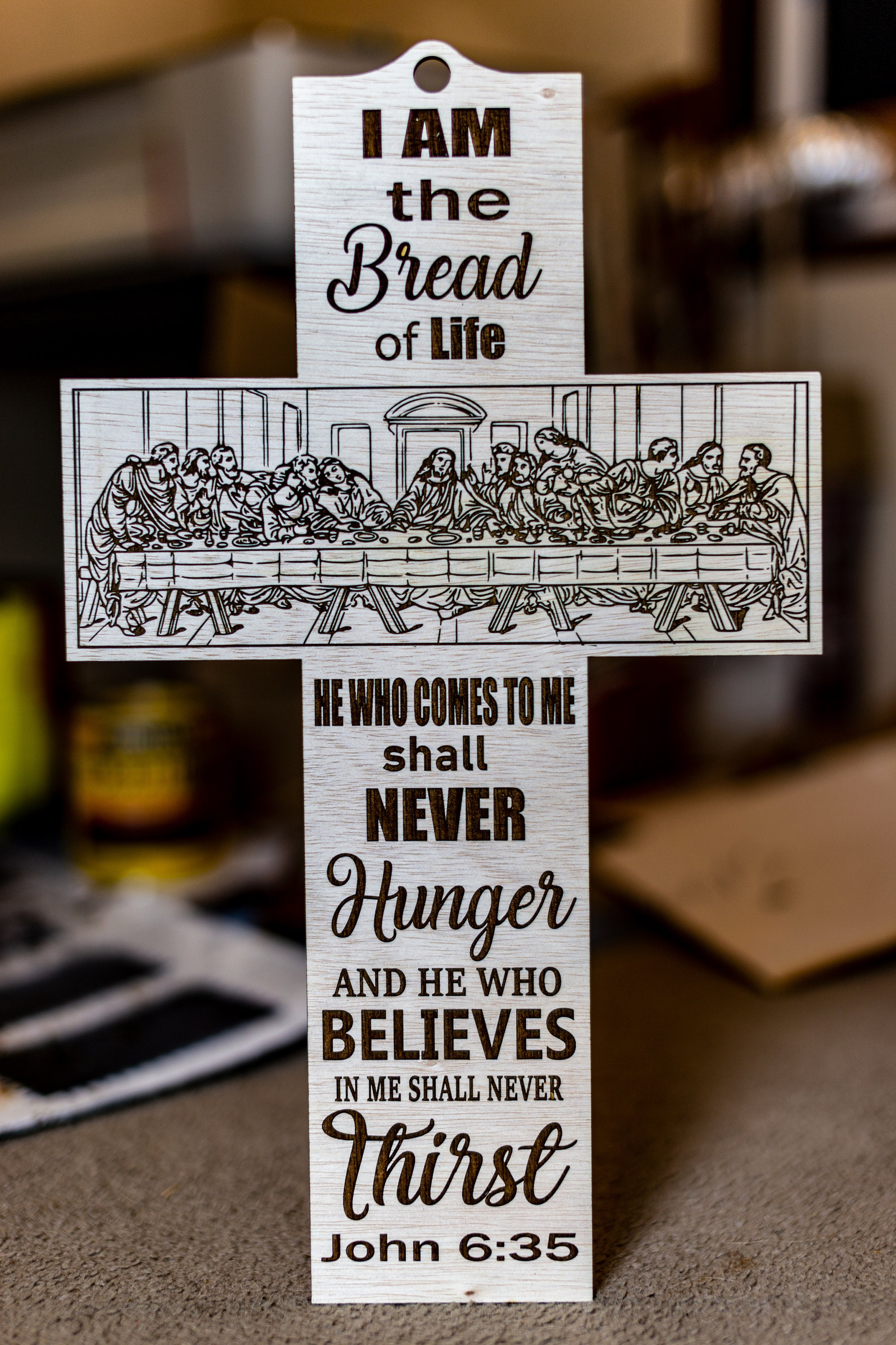 Last Super John 635 Cross Wall Décor Bible Quote Disciple