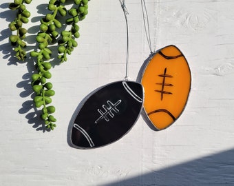 Football keepsake Stained Glass Suncatcher Ornament Gift