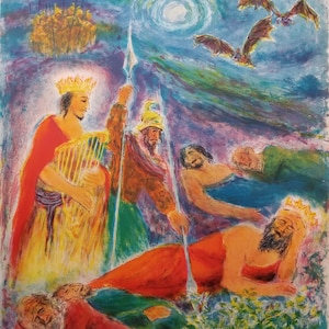 IRA MOSKOWITZ, Original Lithograph, &quot;Song of Songs Suite&quot; - Great Image - Signed!