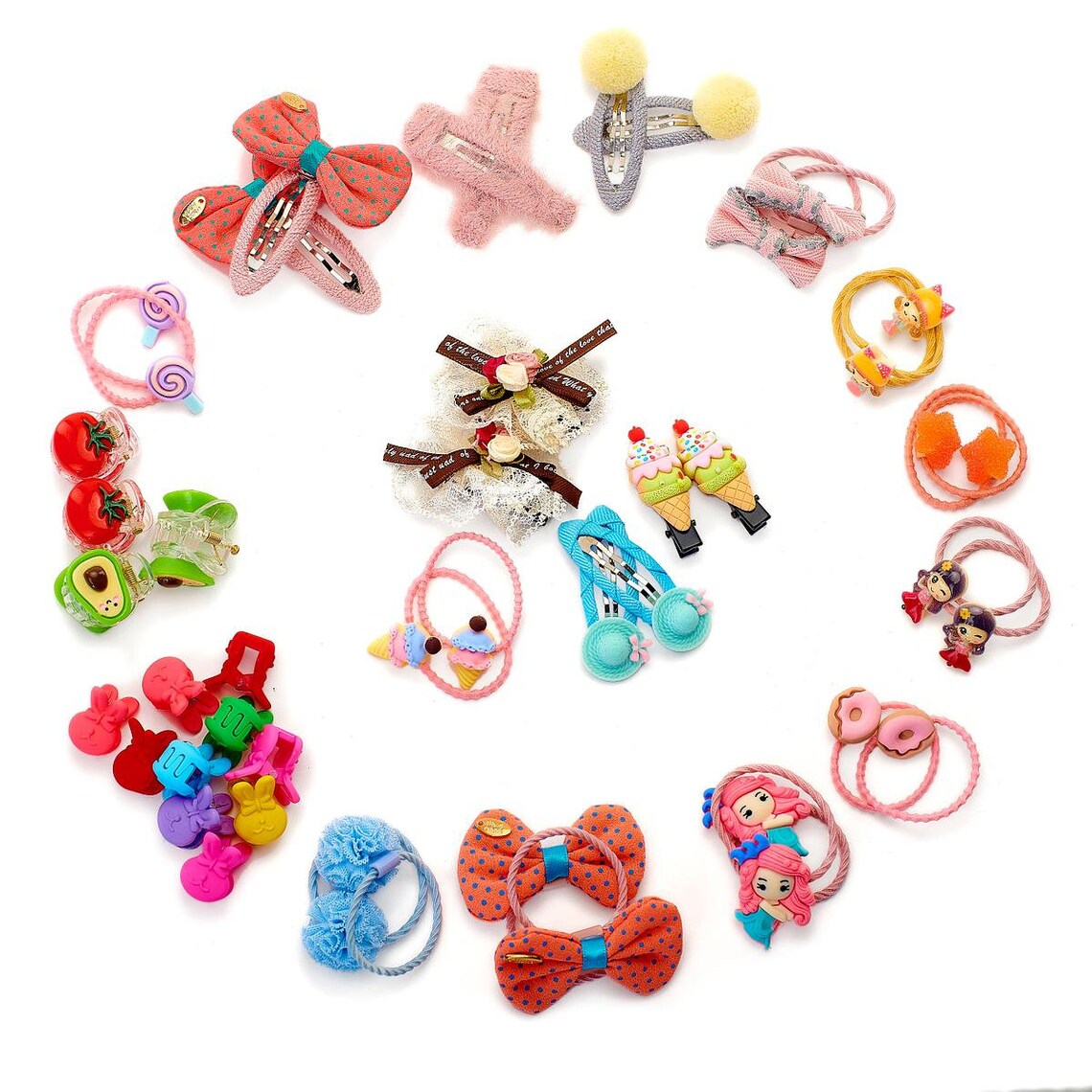 Hair Ties/clips Bundle for Little Girls Etsy