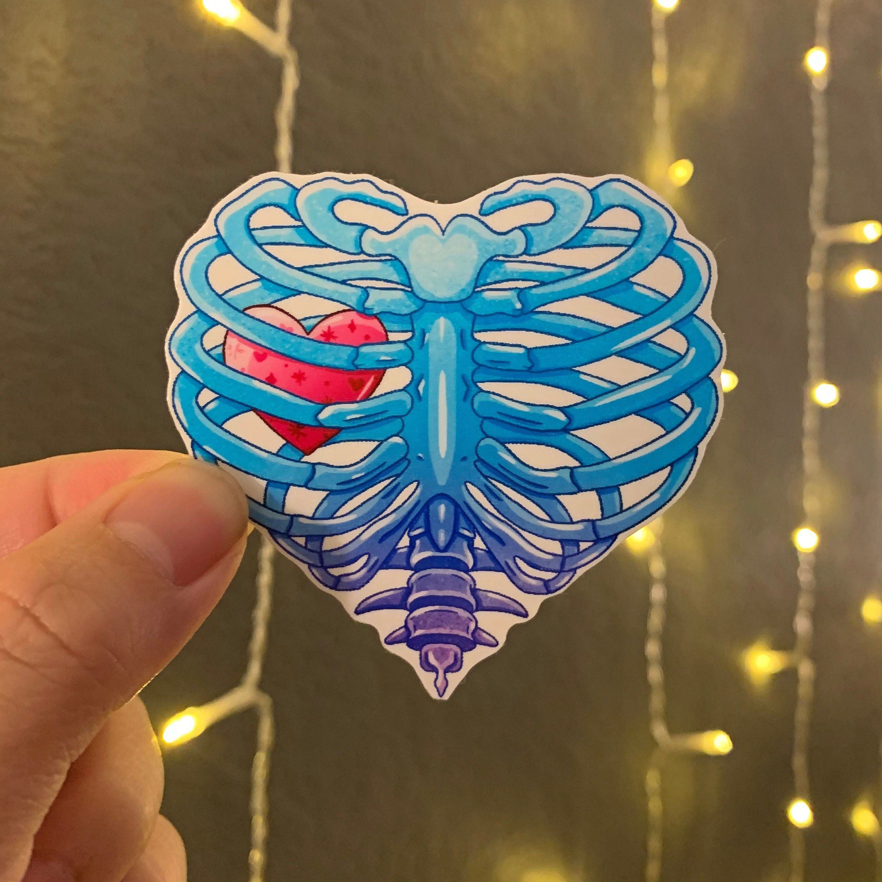 Rib Cage Heart Vinyl Decal Sticker Feminist Waterproof Etsy