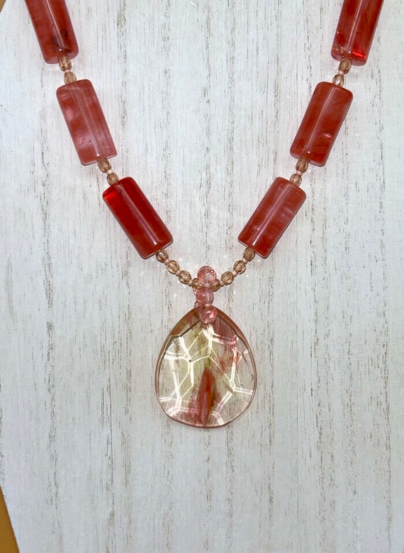 RASPBERRY NECKLACE, Pendant, Fruit Jewelry, Raspberry… Gem