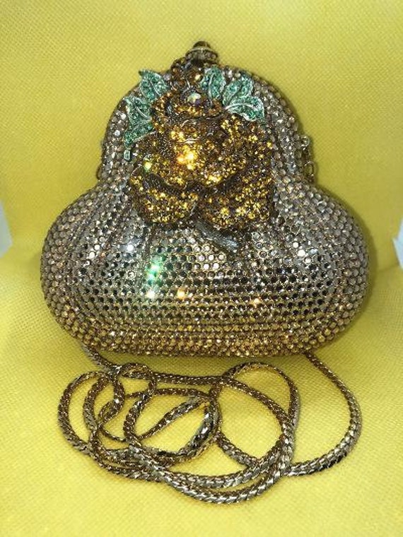 Mini Evening Flower Crystal Handbag - image 1