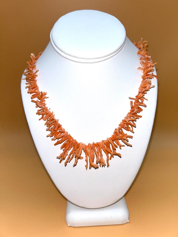 Natural Branch Coral Vintage Necklace