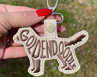 goldendoodle keychain