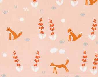 Moda - Meander - Foxes on blush - fabric for sewing, fabric for quilting, Aneela Hoey fabric, horse fabric