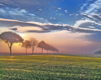 ON SALE - Digital Painting Landscape Print
