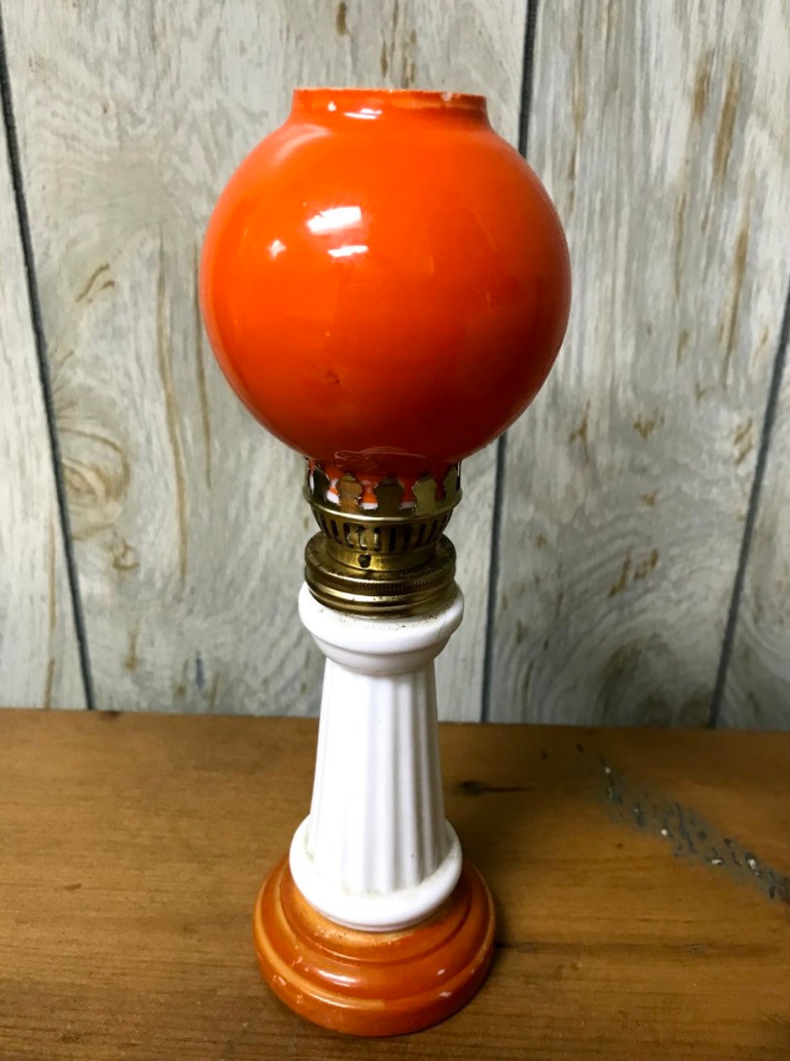 Vintage Small Saloon Oil Lamp Etsy