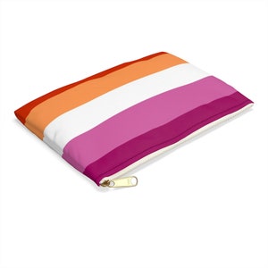 Lesbian Flag Travel Pouch, Makeup Bag
