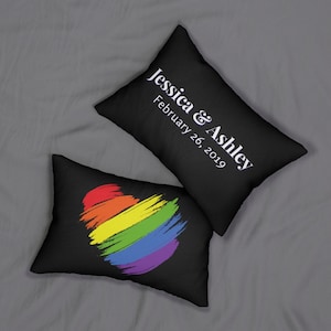 Personalized Pillow, Lesbian Valentine's Day Gift, Lesbian Home Decor, LGBTQ Gifts