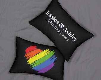 Personalized Pillow, Lesbian Valentine's Day Gift, Lesbian Home Decor, LGBTQ Gifts