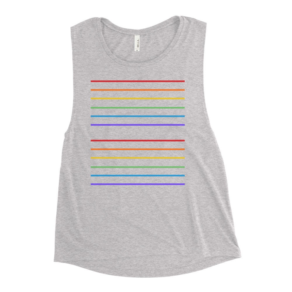 Rainbow Pride Tee Unisex Muscle Tank Equality Shirt Boho | Etsy