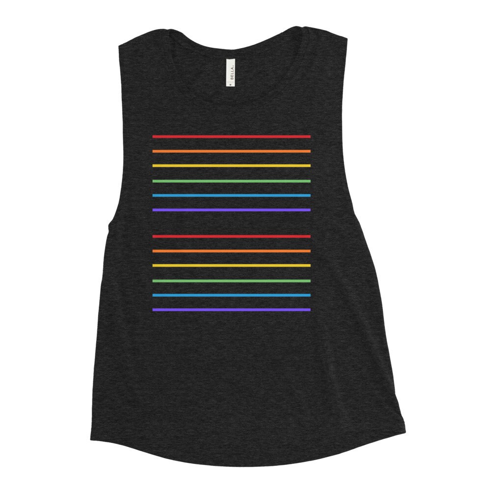 Rainbow Pride Tee Unisex Muscle Tank Equality Shirt Boho | Etsy