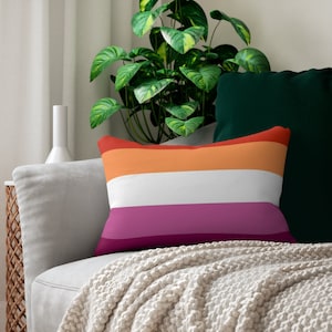 Lesbische vlag, lesbienne sierkussen, lesbische woondecoratie, LGBTQ-cadeaus
