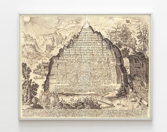 Emerald Tablet Print: 17th Century Alchemy Illustration