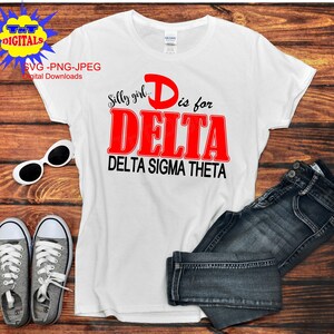 D is voor Delta, Delta Sorority, silhouet, cricut, SVG, Jpeg, PNG digitaal downloadbestand