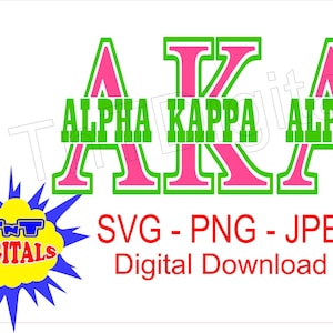 Grekiskt delat ord - Alpha, Kappa - SVG, JPEG, PNG digital nedladdning
