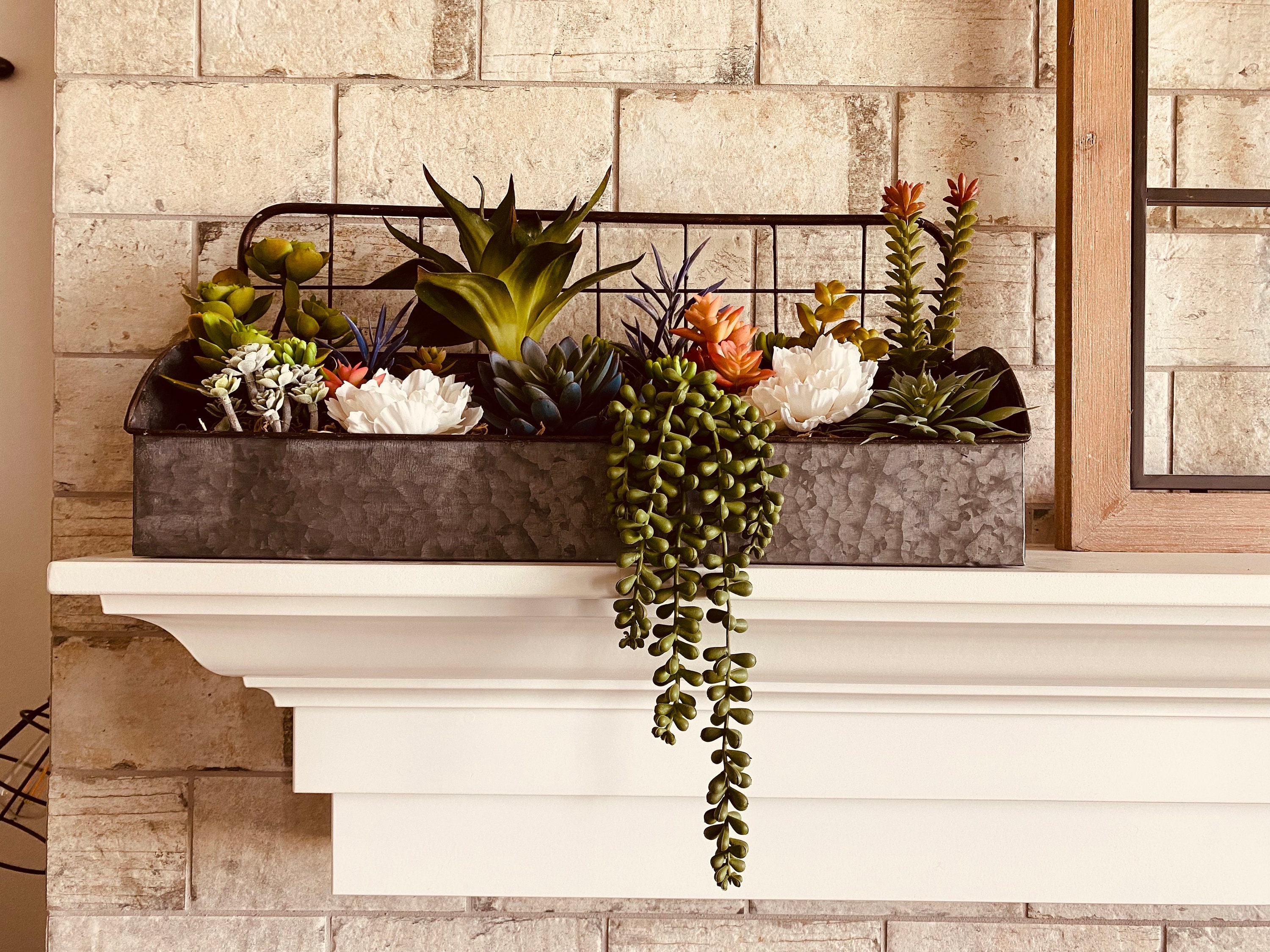 Vaso Viso Chaies - Fioriera Decorativa In Resina, Con Foro Di Drenaggio