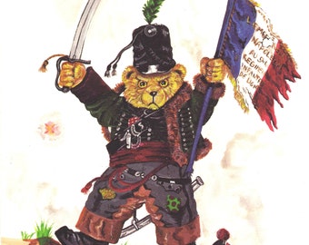 Een Britse teddybeerofficier, 95th Rifles, 1815