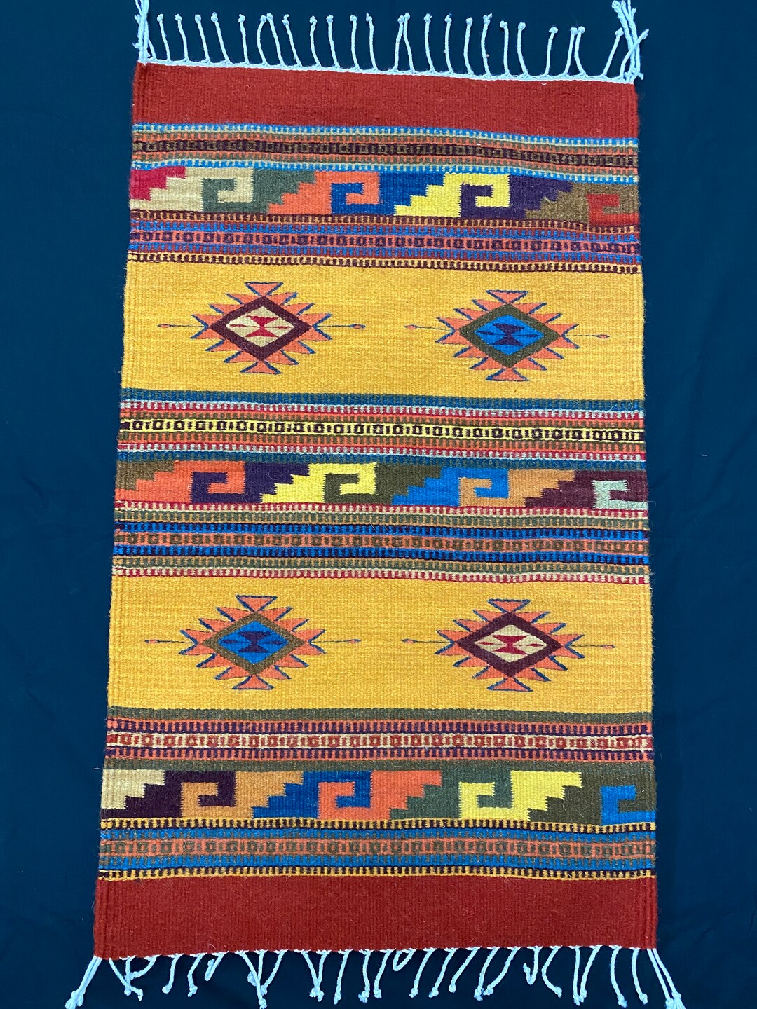 Zapotec Rug Diamonds/grecas From Mitla Etsy