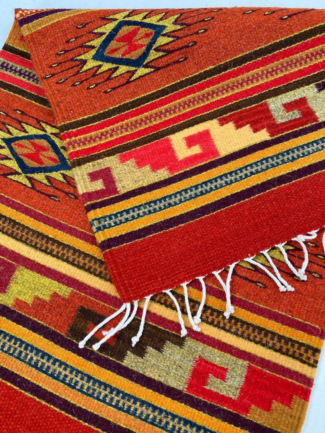 Zapotec Rug, Traditional Zapotec Design, Diamonds Etsy