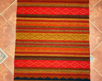 Zapotec Rug, Contemporary Design, Stripes