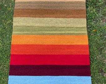 Zapotec Rug, Contemporary Design, Stripes