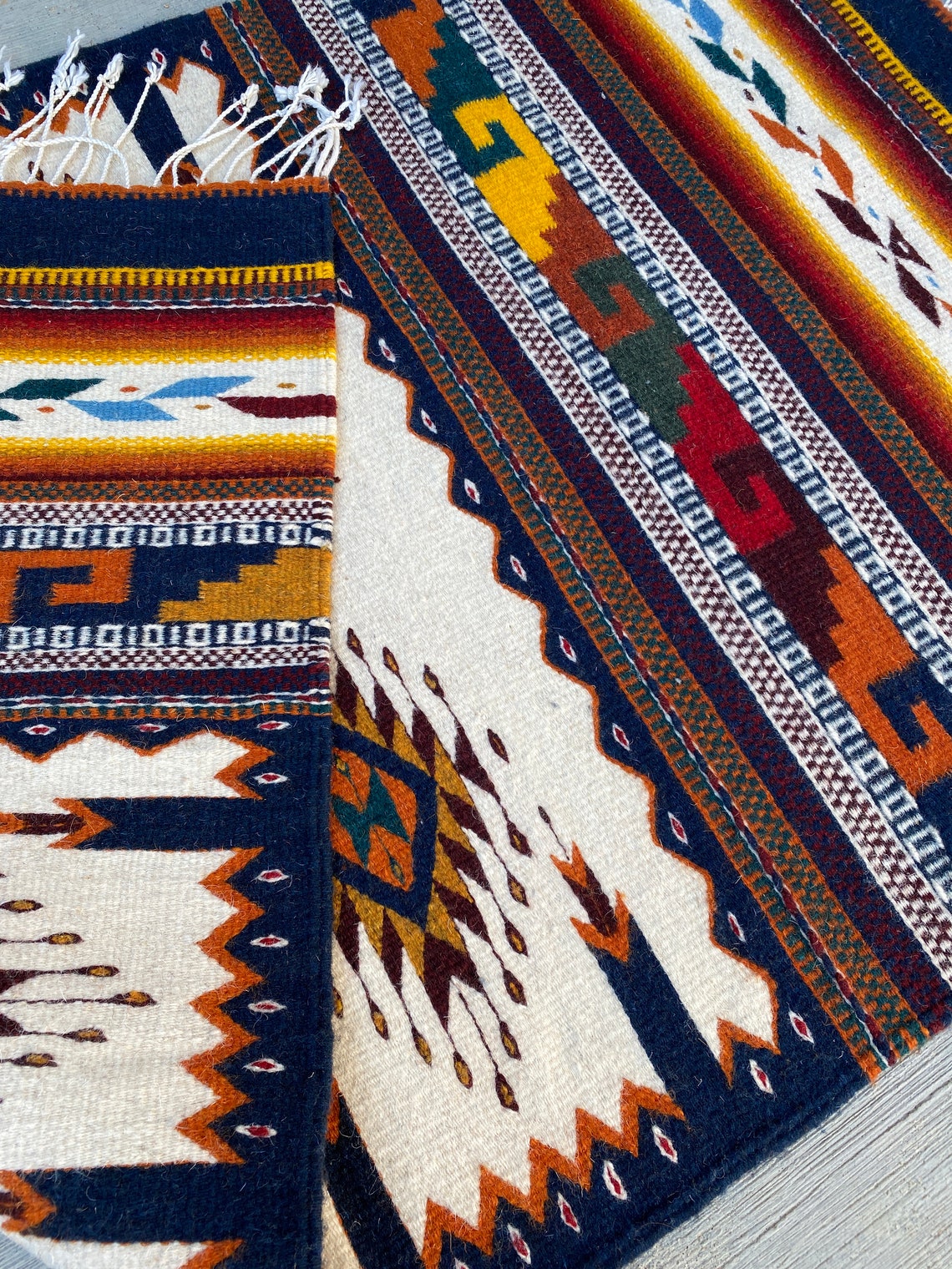 Zapotec Rug Traditional Zapotec Design Diamonds Etsy