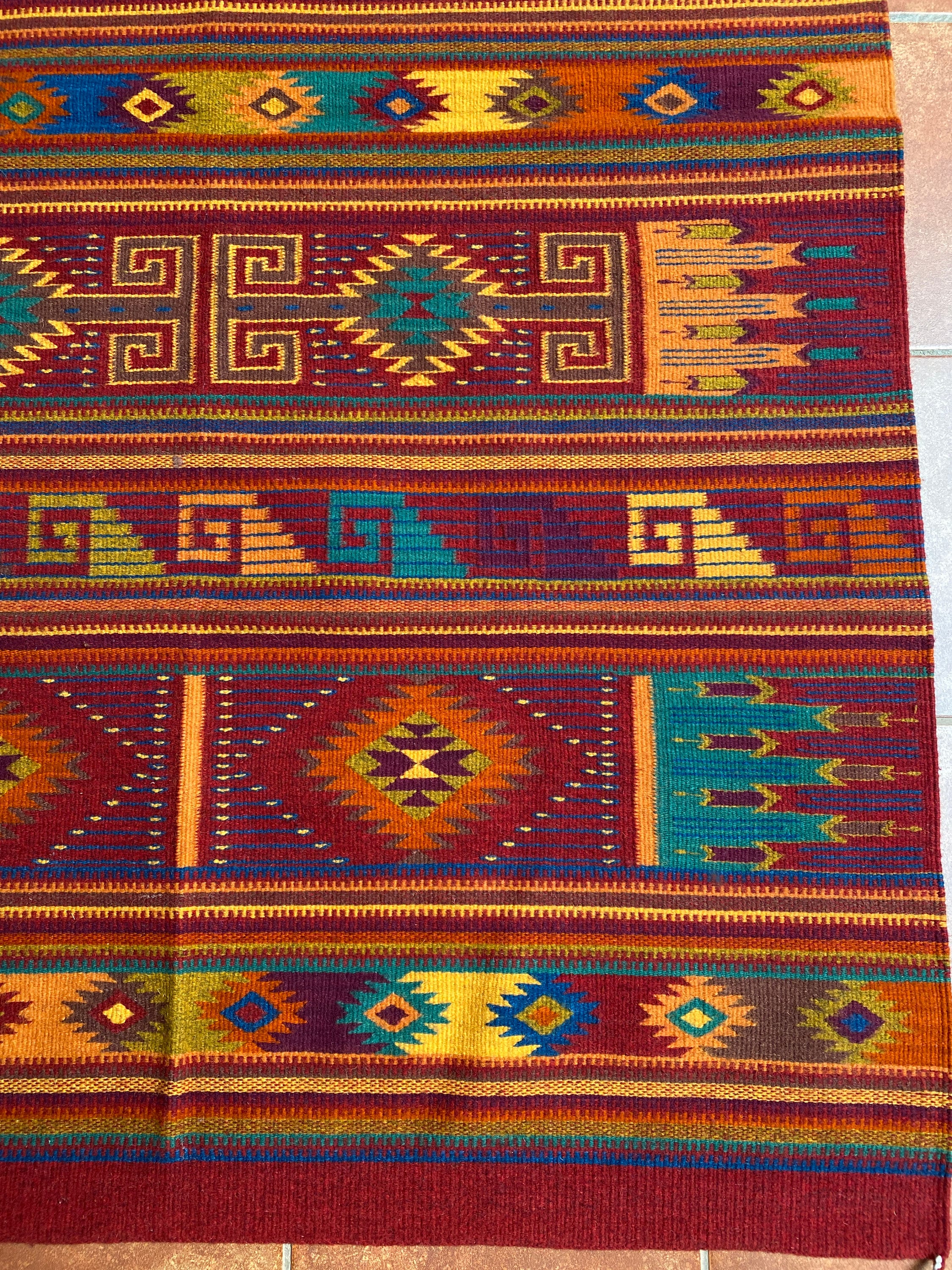 Zapotec Rug Traditional Zapotec Design Etsy