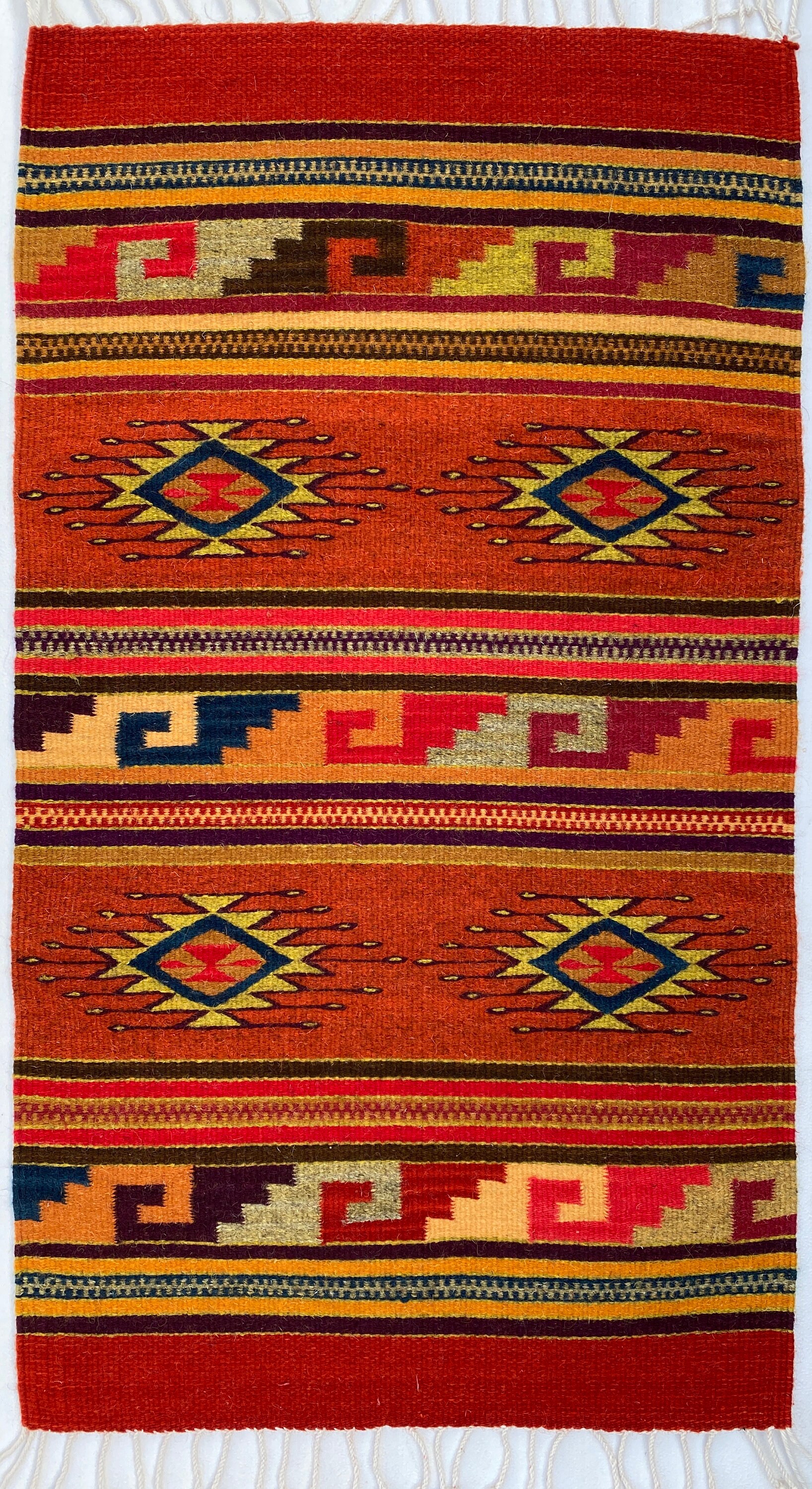 Zapotec Rug, Traditional Zapotec Design, Diamonds Etsy