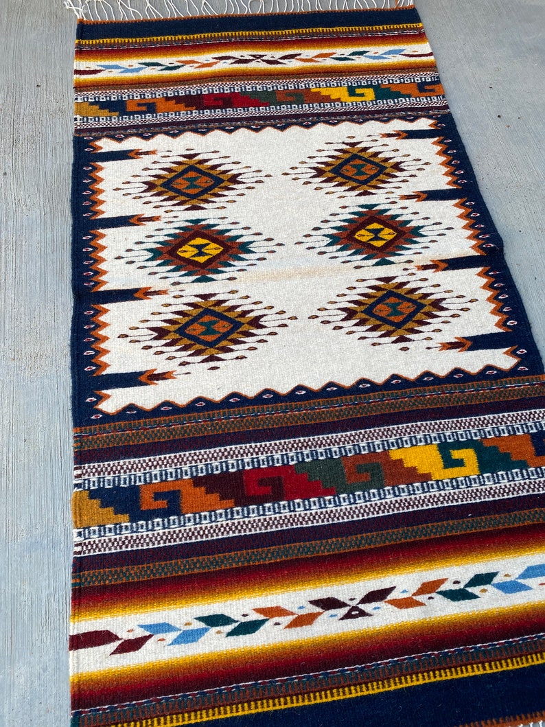 Zapotec Rug Traditional Zapotec Design Diamonds Etsy