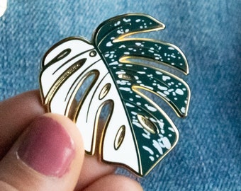 Variegated Monstera Albo Borsigiana Lapel Pin, Plant Gifts, Monstera Albino,  House Plant Mom Gift