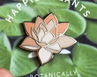 Pink Lotus Flower Pin • Hard Enamel Pin • Plant Lover Gifts • Plant Lover