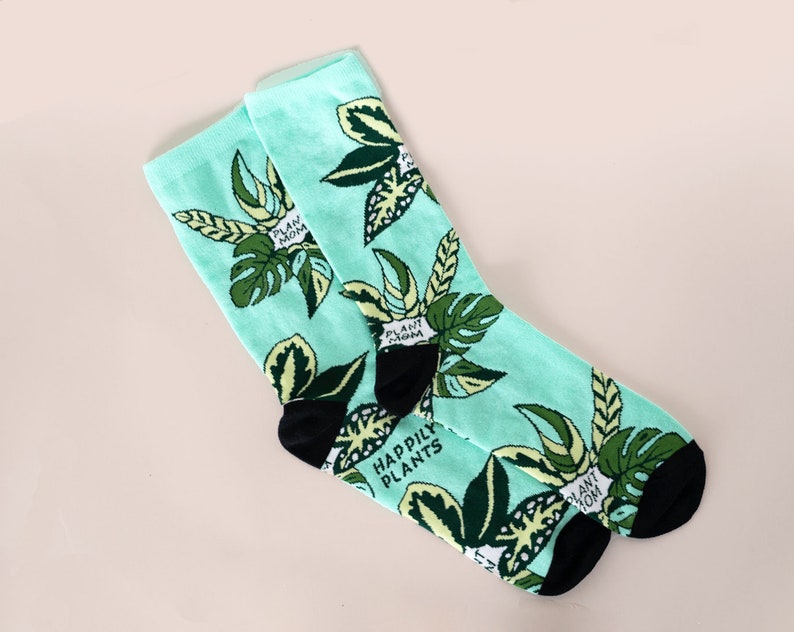 Plant Mom Socks Plant Socks , Houseplant Plant Gift , Plant Lover Gift , Plant Lady , Gardener Gift, Crazy Plant Lady image 3