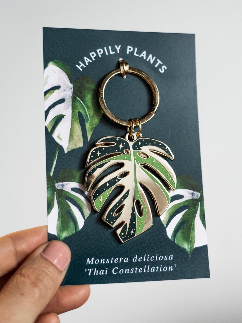 Variegated Monstera Thai Constellation Lapel Pin | Plant Gifts | Monstera Albino | House Plant Mom Gift 