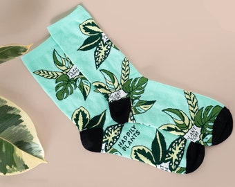 Plant Mom Socks • Plant Socks , Houseplant Plant Gift , Plant Lover Gift , Plant Lady , Gardener Gift, Crazy Plant Lady