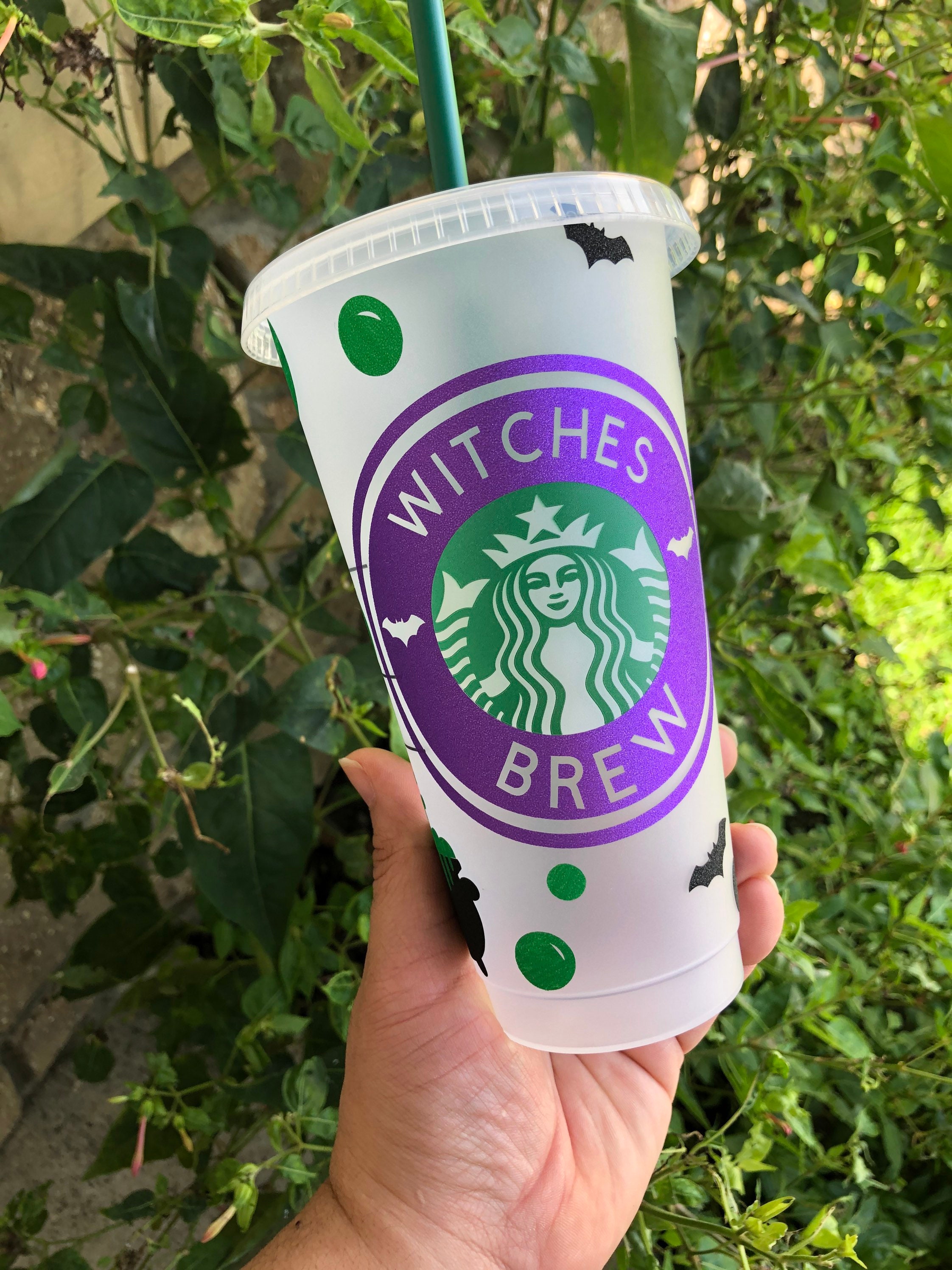 Personalized Starbucks Venti Cup Witches Brew Halloween